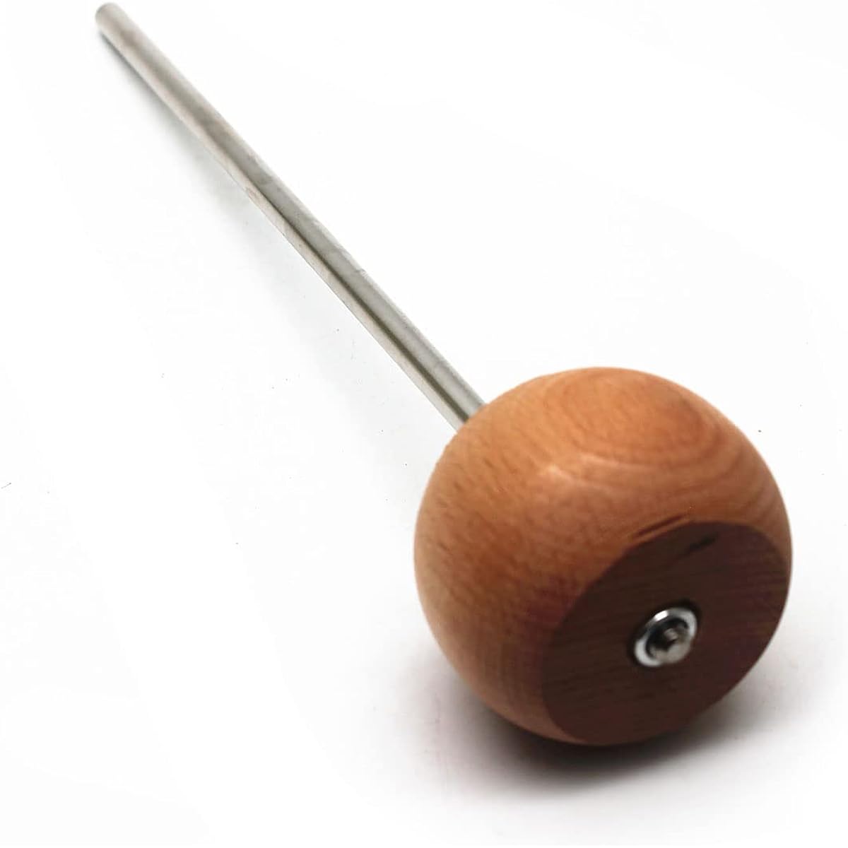 TUOREN Kick Bass Drum Pedal Mallet Beater Head Percussion Accessory (Natural Wood)