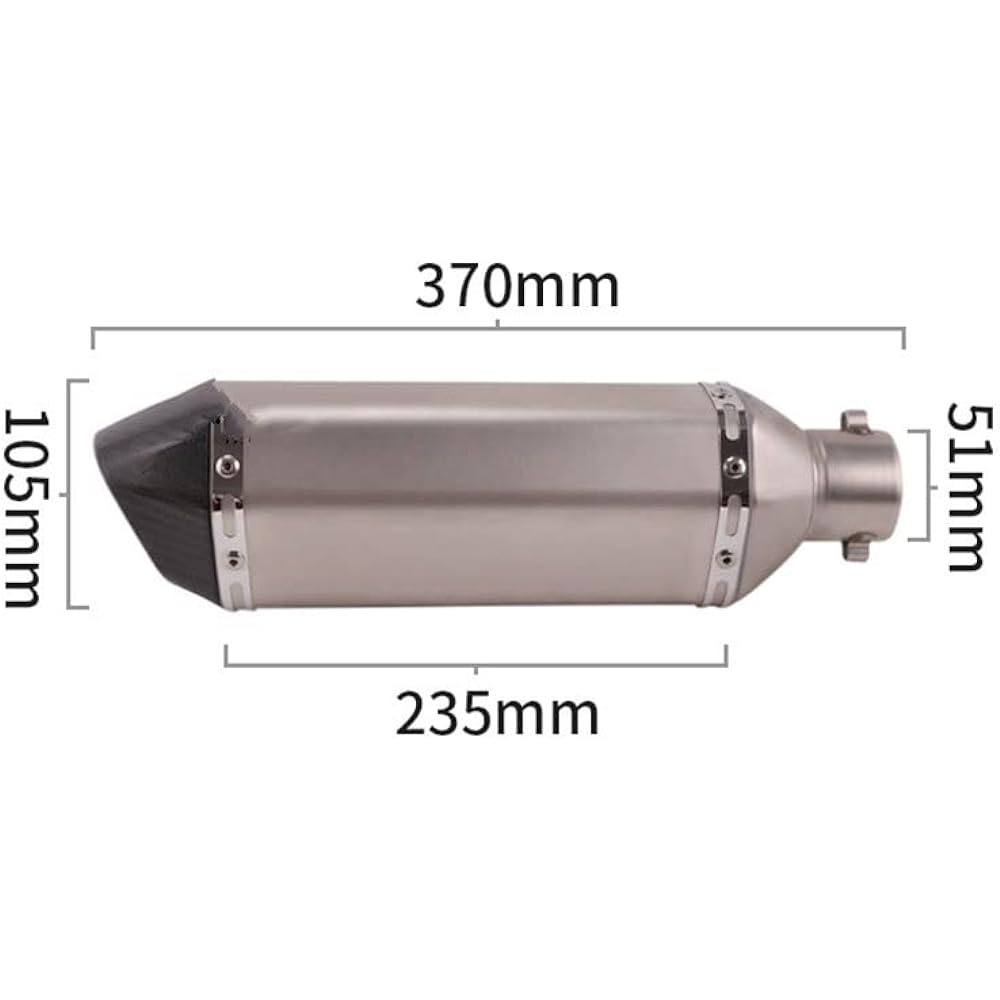 Motorcycle Exhaust End Silencer Motorcycle Exhaust Muffler Escape Front Pipe Slip-on Full System Exhaust Kawasaki Vulcan S 650 650s VN650 EN650 (Color: 3)
