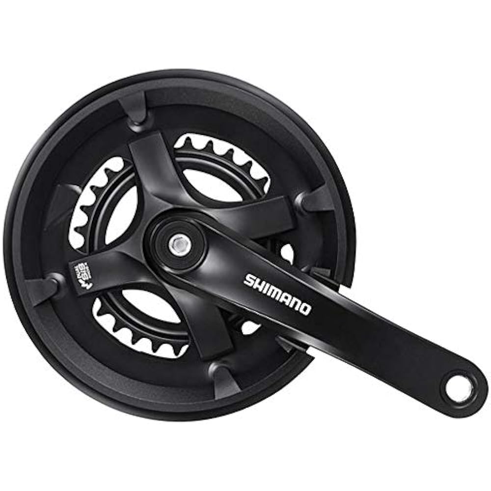 SHIMANO Crankset FC-TY501-2 Black 46X30T 175mm 8S/7S with chain guard Compatible BB square shaft 122.5mm (LL123) EFCTY5012E60CLB