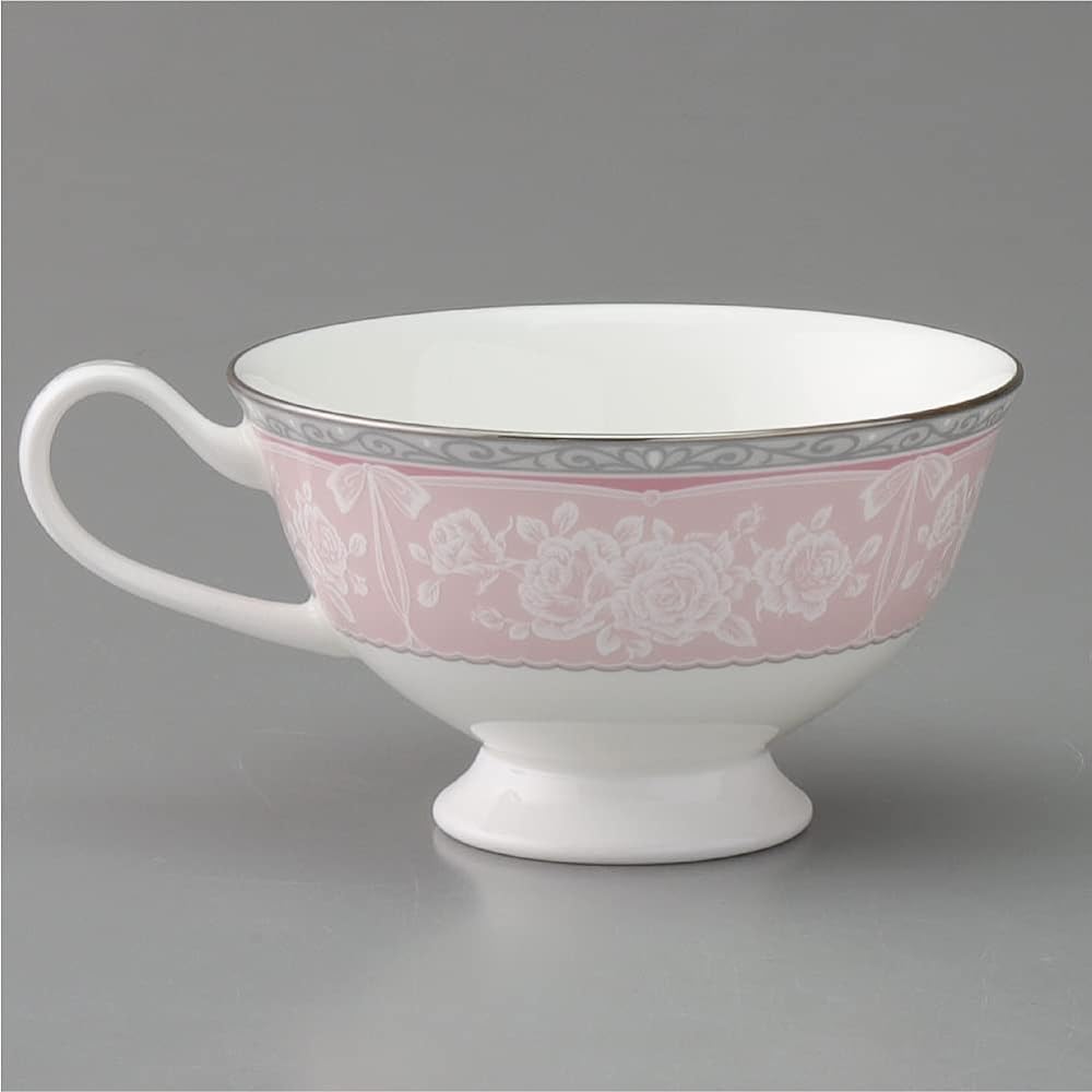 NARUMI Cup Saucer Set Grace Air Blue & Pink 200cc 2-Person Set Microwave Warmable 97126-23078
