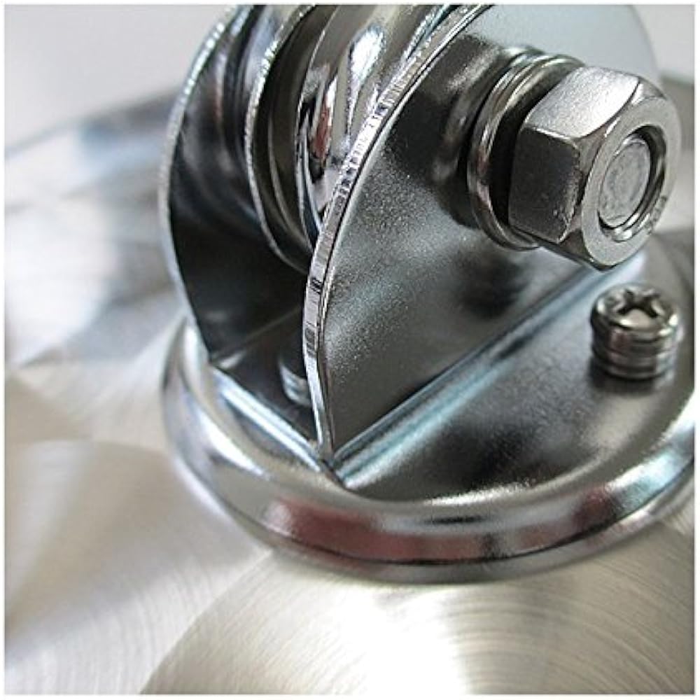 Shinei Bussan Truck Auxiliary Mirror Round Bar Type Flat Diameter Approx. 21cm Stainless Steel Scale Pattern Made in Japan FB-20CUG