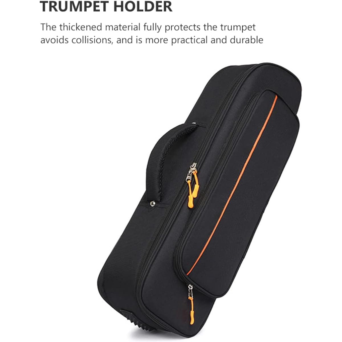 Vaguelly Trumpet Bag Trumpet Backpack Case Lightweight Trumpet Gig Bag with Adjustable Shoulder Strap, Instrument Pouch Outdoor Trumpet Carry Bag Trumpet Holder