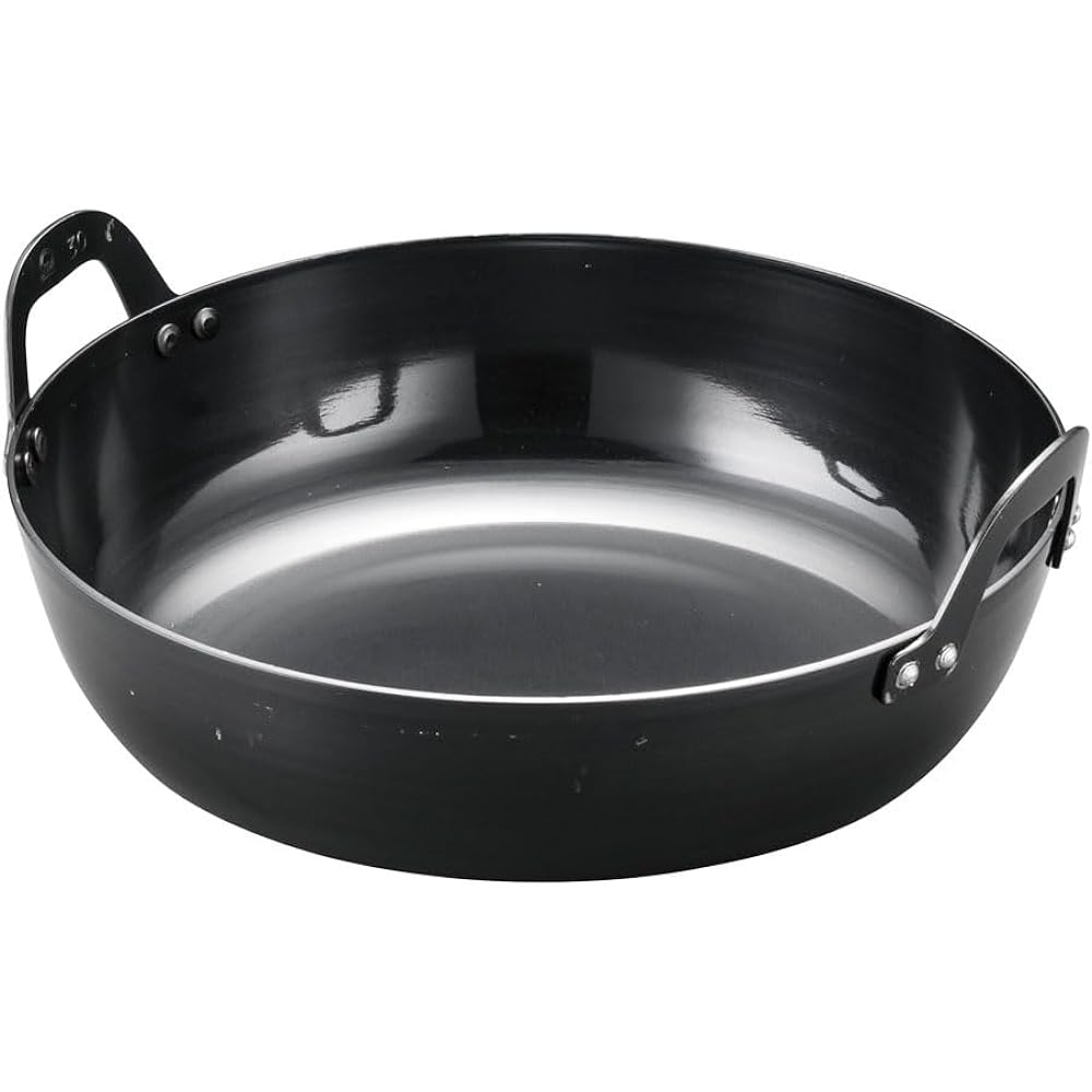 Endo Shoji Commercial Thick Plate Deep-Fried Pot 42cm Iron Made in Japan AAG09042
