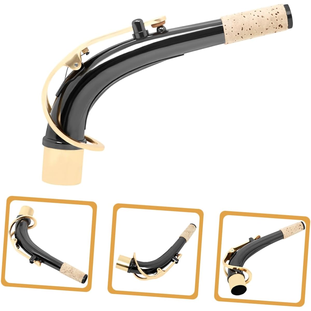 VICASKY 5pcs Saxophone Bent Neck Alto Saxophone Mouthpiece Saxophone Neck Replacement Alto Saxophone Bent Neck Saxophone Head Pipe Neck Brass Saxophone Bent Neck the sax sax
