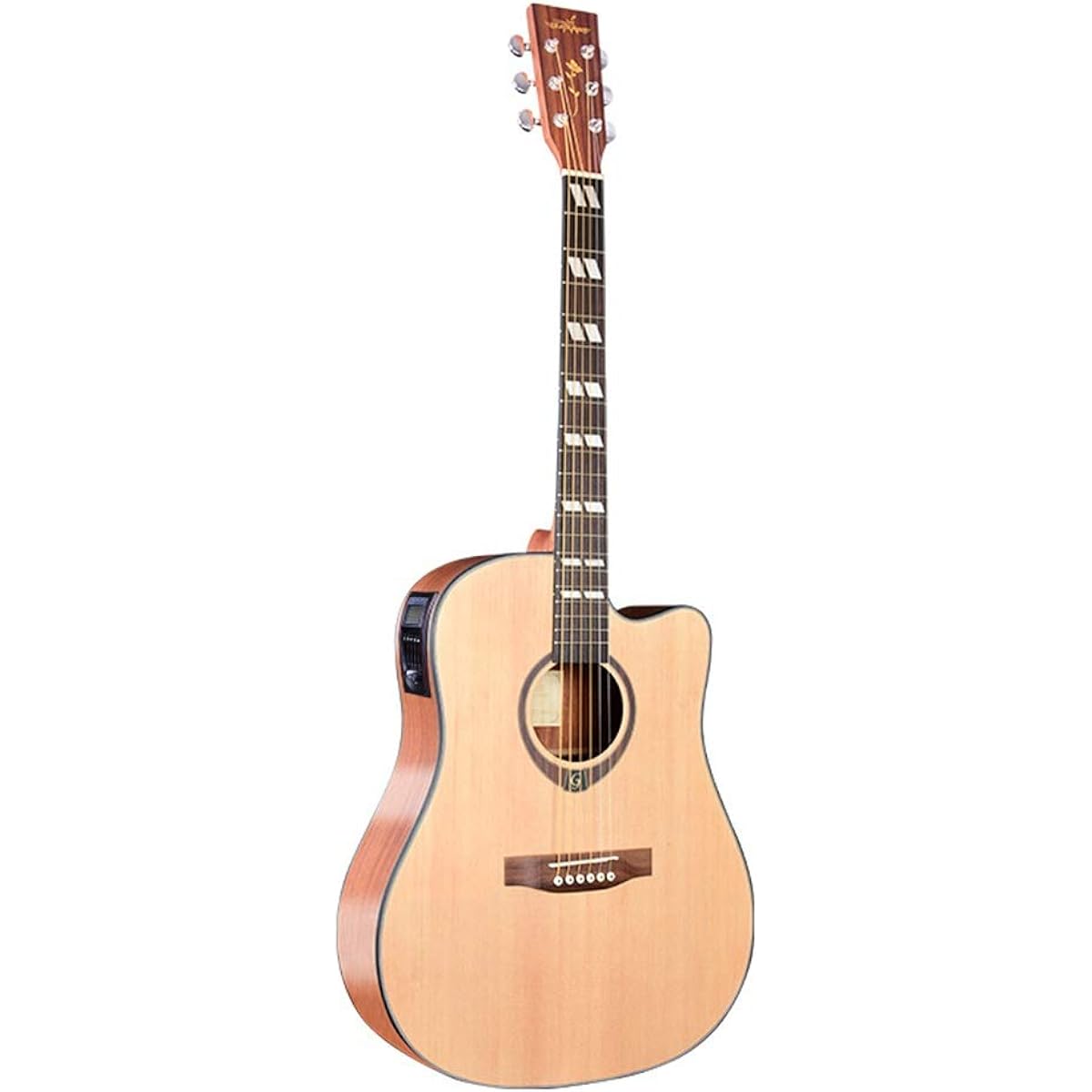 Beginner's Practice Guitar Folk Guitar Electric Box Acoustic Guitar Beginner Entry Practice Piano Elementary School Student Adult Guitar Beginner (Color: Natural, Size: 41 inches)