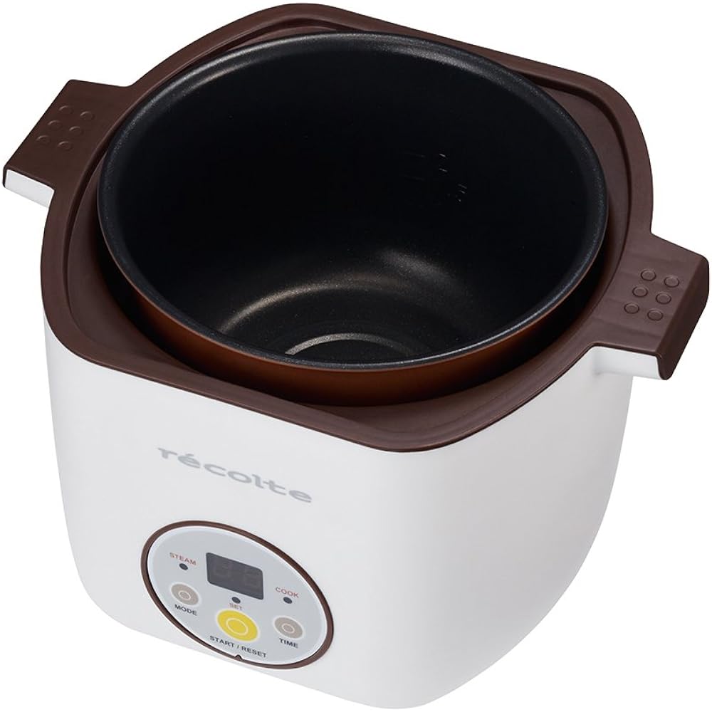 Recolto Healthy Kotokoto 2-tier simultaneous cooker red RHC-1R