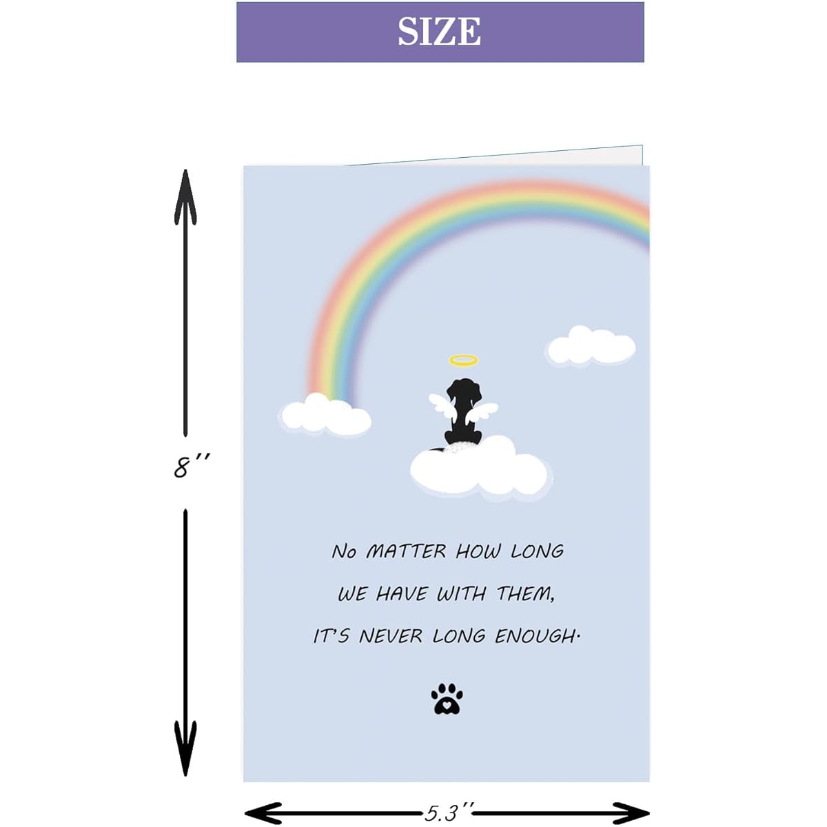Wonderful Sympathy Cards, Sympathy Cards for Loss of Pet Dog, Rainbow Bridge Dog Sympathy Cards for Dog Owner Lover, Dog Bereavement Greeting Cards for Family, Friends, Husband, Wife, Dog