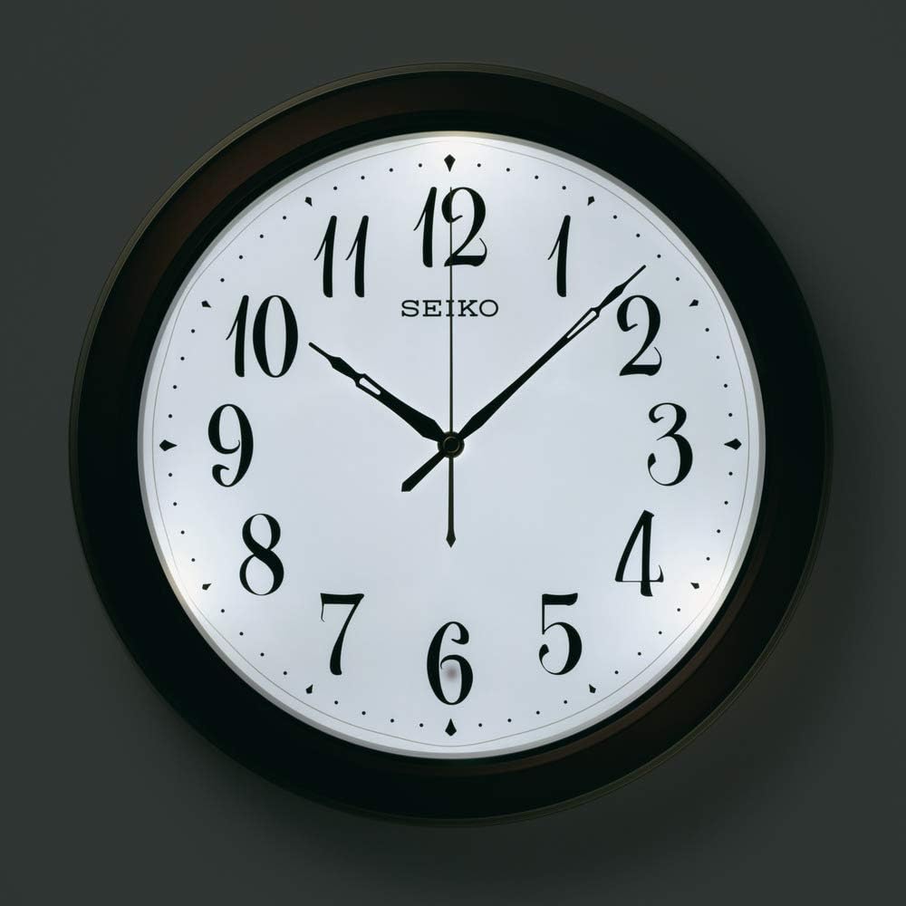 Seiko Clock Radio Wall Clock Brown Metallic Diameter 335x48mm KX261B