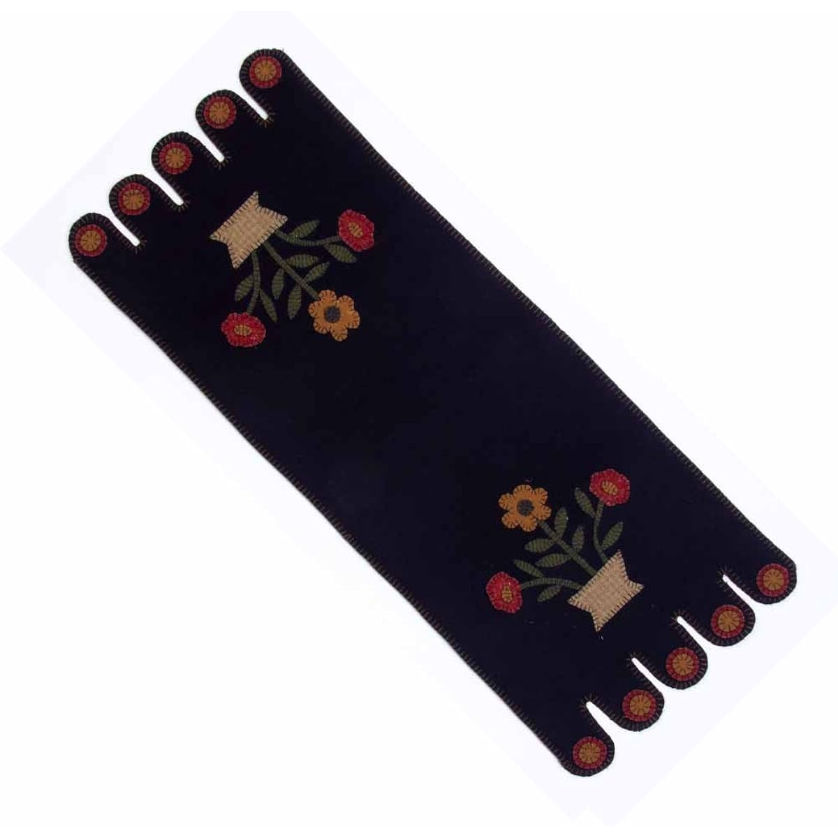Raghu Home Collection Black Bloom Table Runner x 18 (TRAR0101)