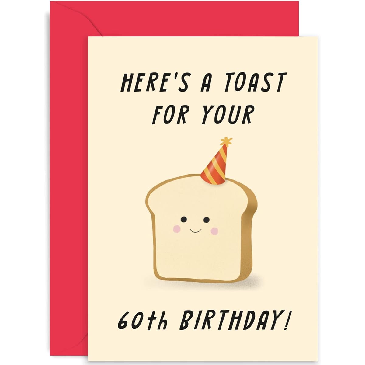 Old English Co. Cute Birthday Card, Birthday Cheers for Friend, Unisex, Funny Birthday Gift for Daughter, Son, Special Friend, Envelope Included (60th)
