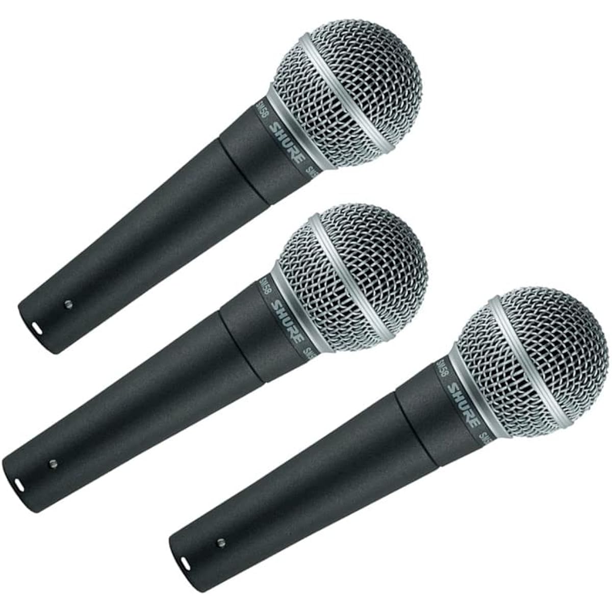 SHURE SM58-LCE Dynamic Microphone, No Switch, Set of 3