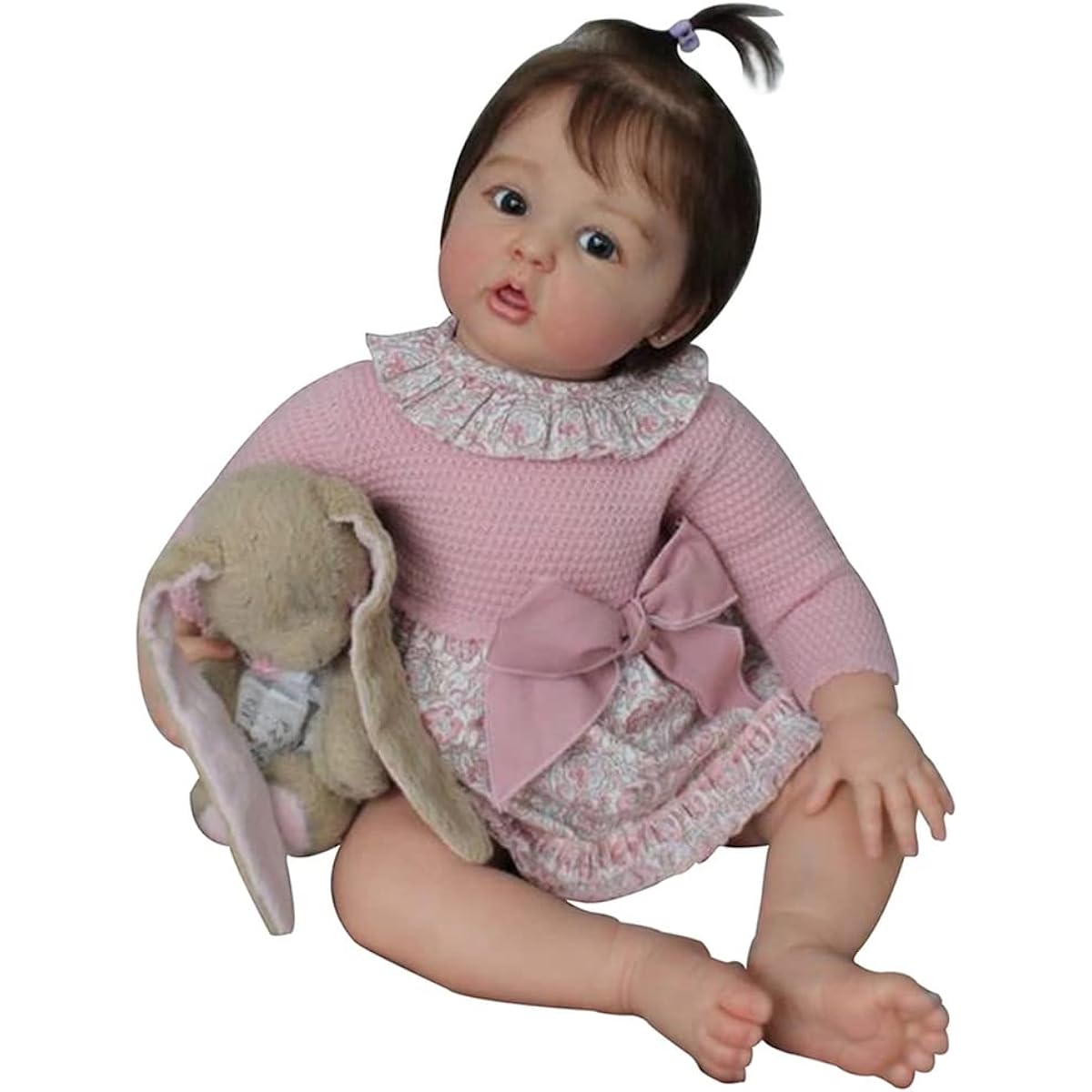 Lonian 24inch 60cm New Baby Girl Doll with Cotton Body for Kids Play Toy Christmas Gift (Blue eyes)