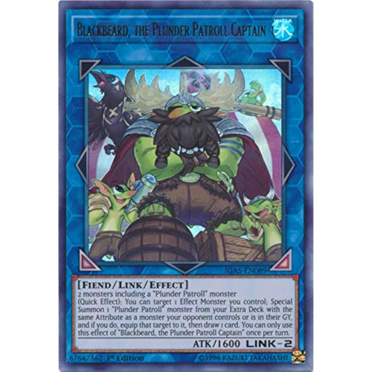 Plunder Patrol Captain Blackbeard - IGAS-EN089 - Ultra Rare - First Edition