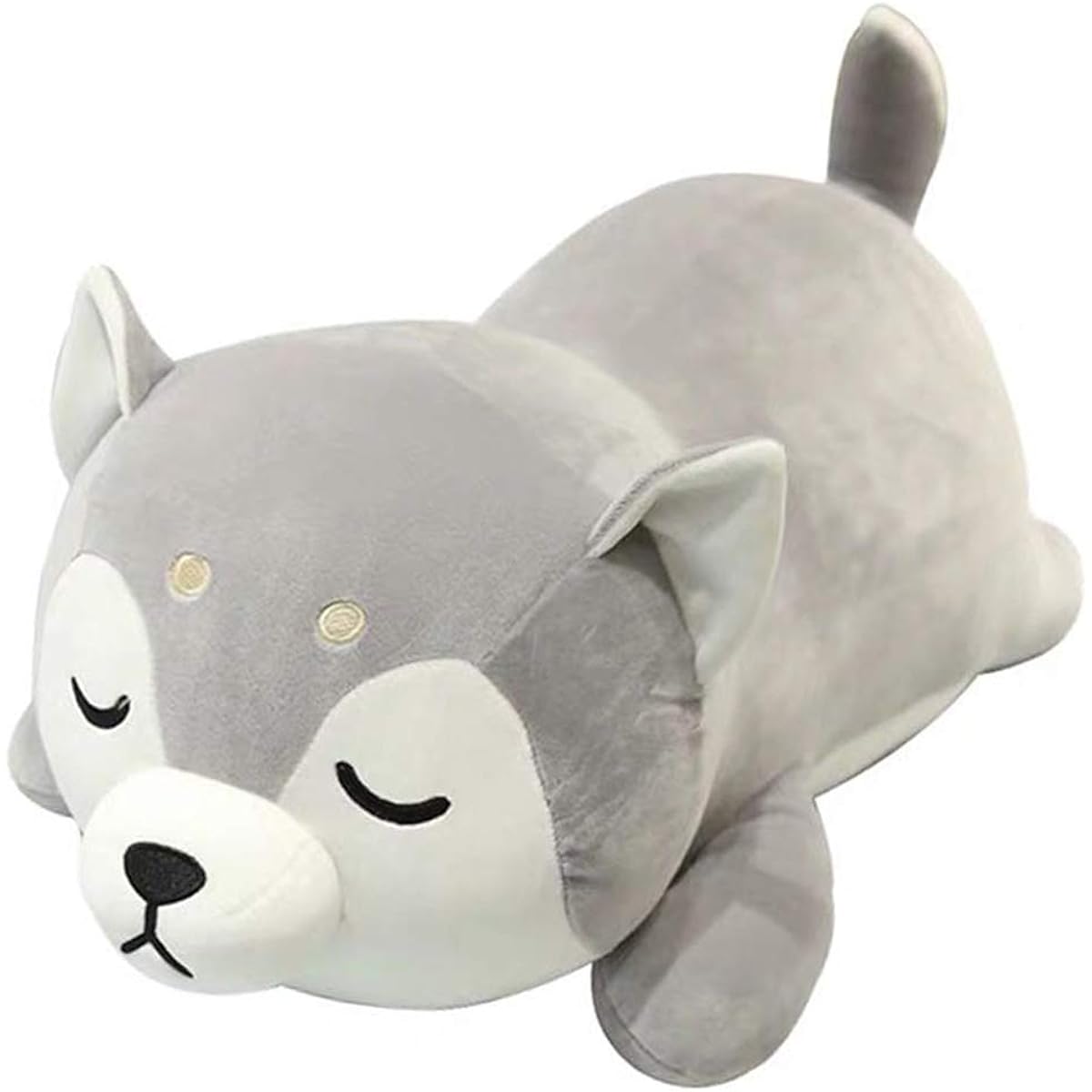 ERDAO Husky Plush Pillow Husky Stuffed Animal Toy Puppy Throw Pillow for Kids Valentine's Day Christmas (13.7 inch)