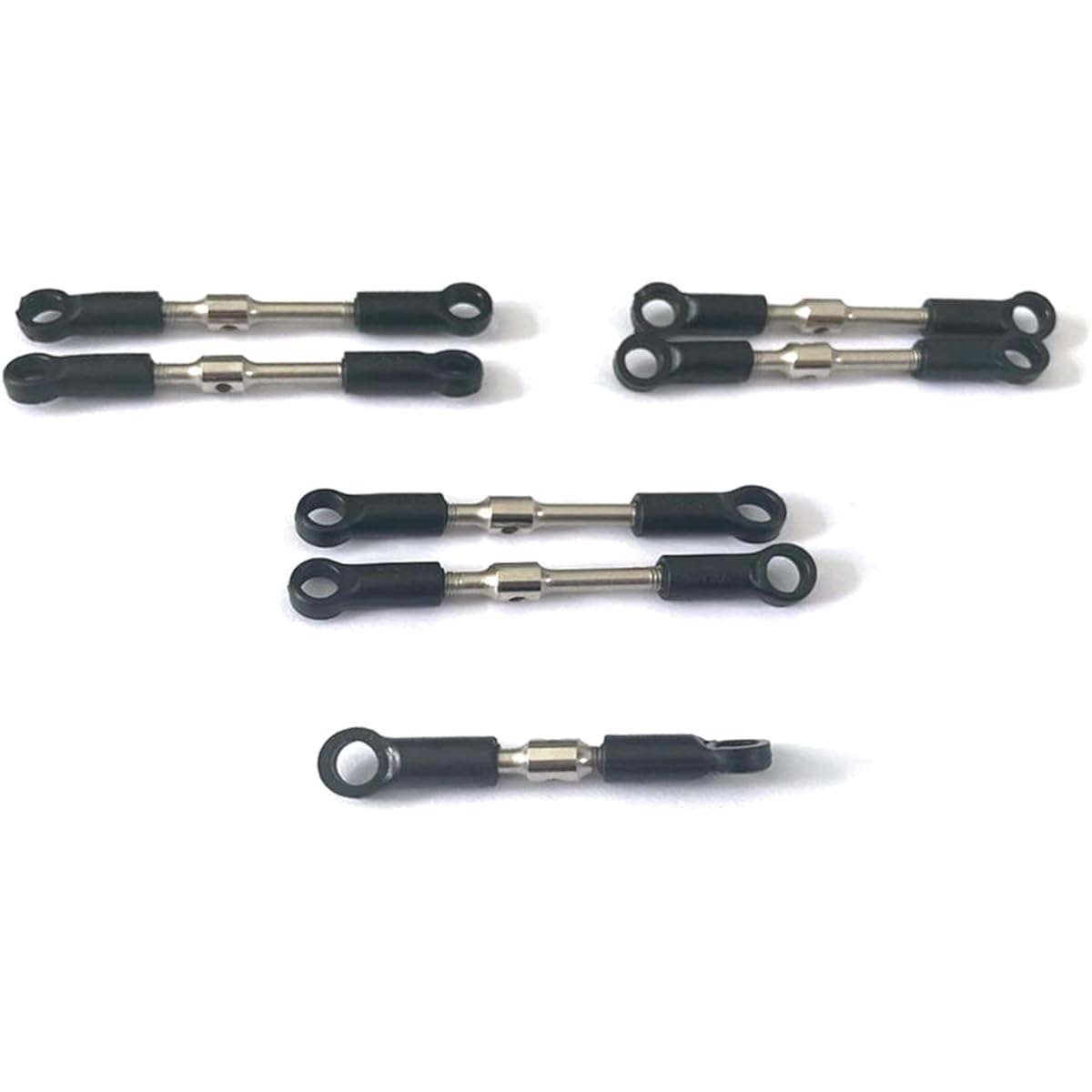 CROBOLL RC Pull Rod 7pcs RC Steering Metal Pull Rod RLAARLO 1/14 4WD RC Car Pull Rod Metal Upgrade Set