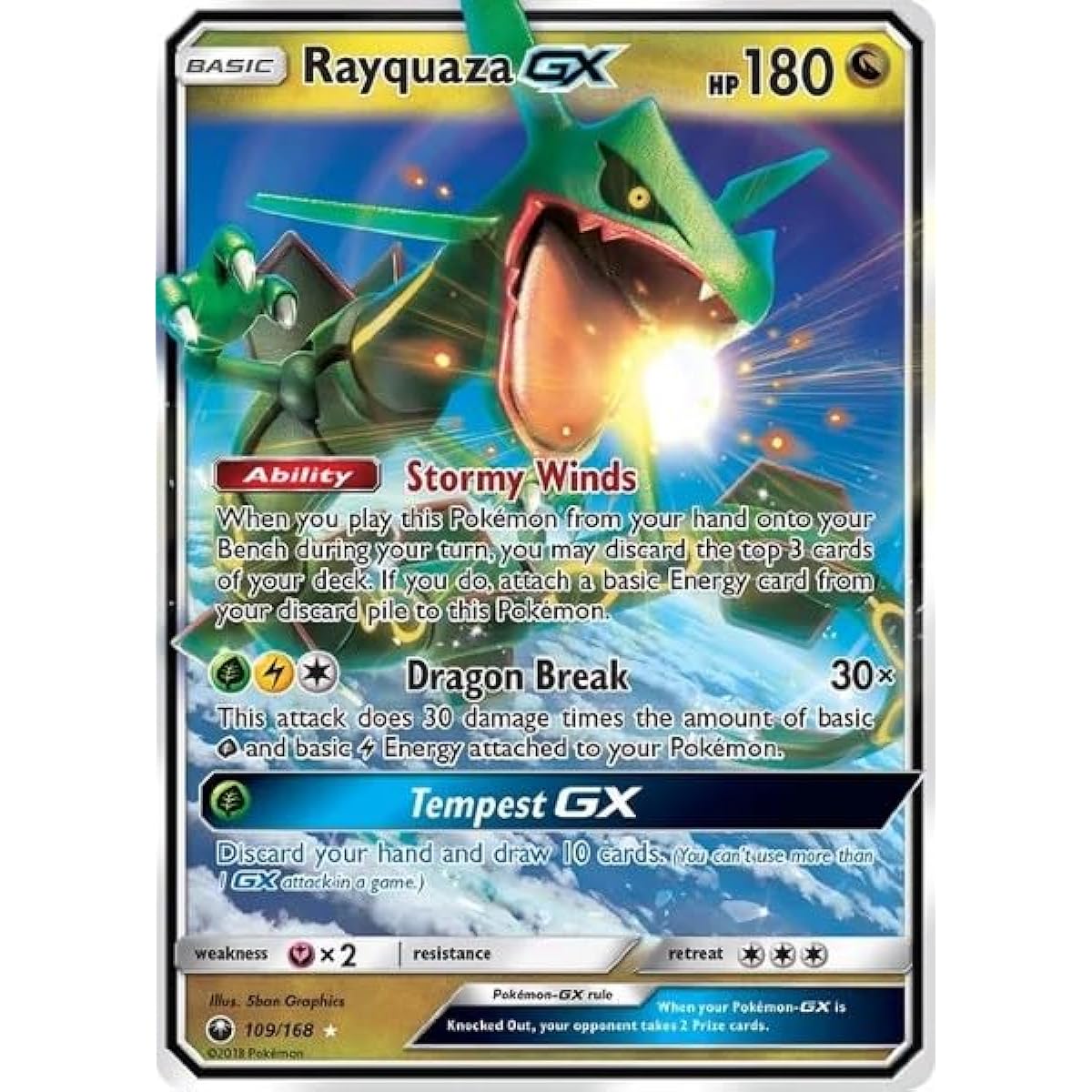 Pokemon - Rayquaza GX 109/168 - SM - Heavenly Storm - Ultra Rare