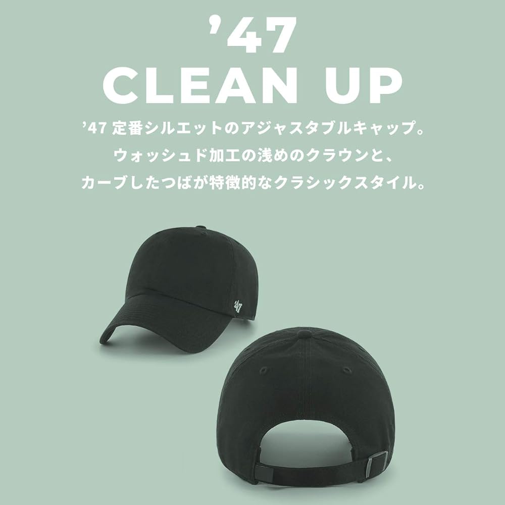 [Forty Seven] Official Store Limited Giants Cleanup Cap Hat Black CLEAN UP Black B-RGW22GWS-BK