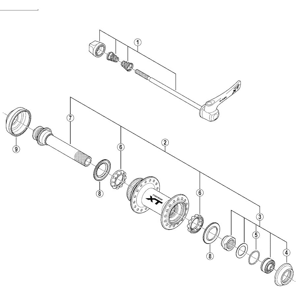SHIMANO hub axle assembly Tamama