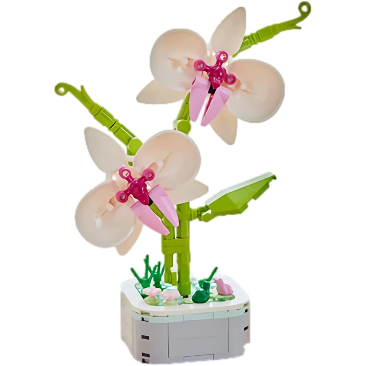 BEIMENWAI Building Block Flower Flower Bouquet Building Set Flower Building Set DIY Creative Potting Building Block Flower Artificial Flower Gift for Adults and Girls (Carnation)