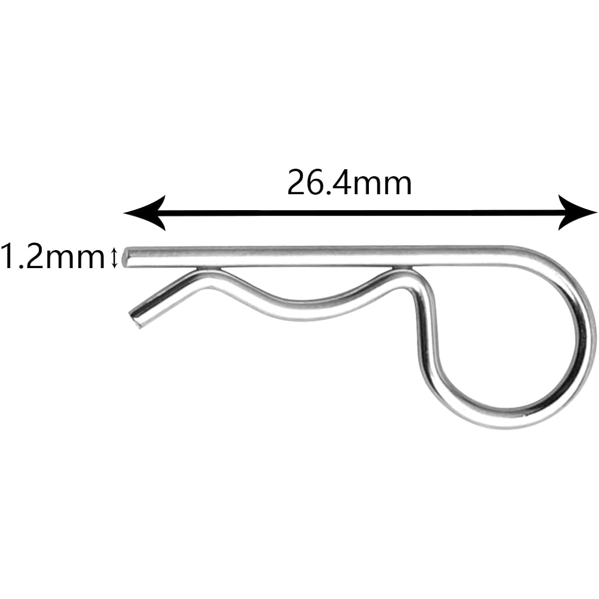 FriHobby RC Car Clips with Pull Tabs for 1/10 1/12 1/14 Traxxas Arrma Axial SCX10 Redcat Losi Tamiya HPI HSP HSP Himoto Body Clips 50pcs Silver
