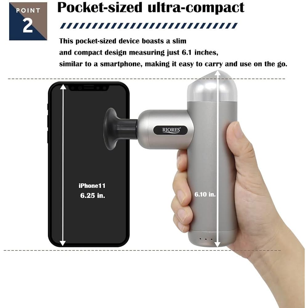 RIORES Dr.SHOT Solid Whole Body Care Lightweight 516g Ultra Small Compact Powerful Vibrations Up to 2900 times/1 minute Pocket Size Rechargeable Portable Doctor Shot Solid Present Gift Home Nesting (Black)