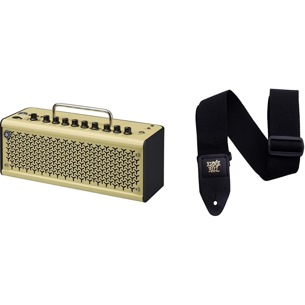 [Set purchase] YAMAHA Amplifier THR10II Reproduces realistic tube amp tones, with a variety of sophisticated effects & [Genuine product] ERNIE BALL 4037 Guitar Strap Black POLYPRO STRAP BLACK Polypro Strap