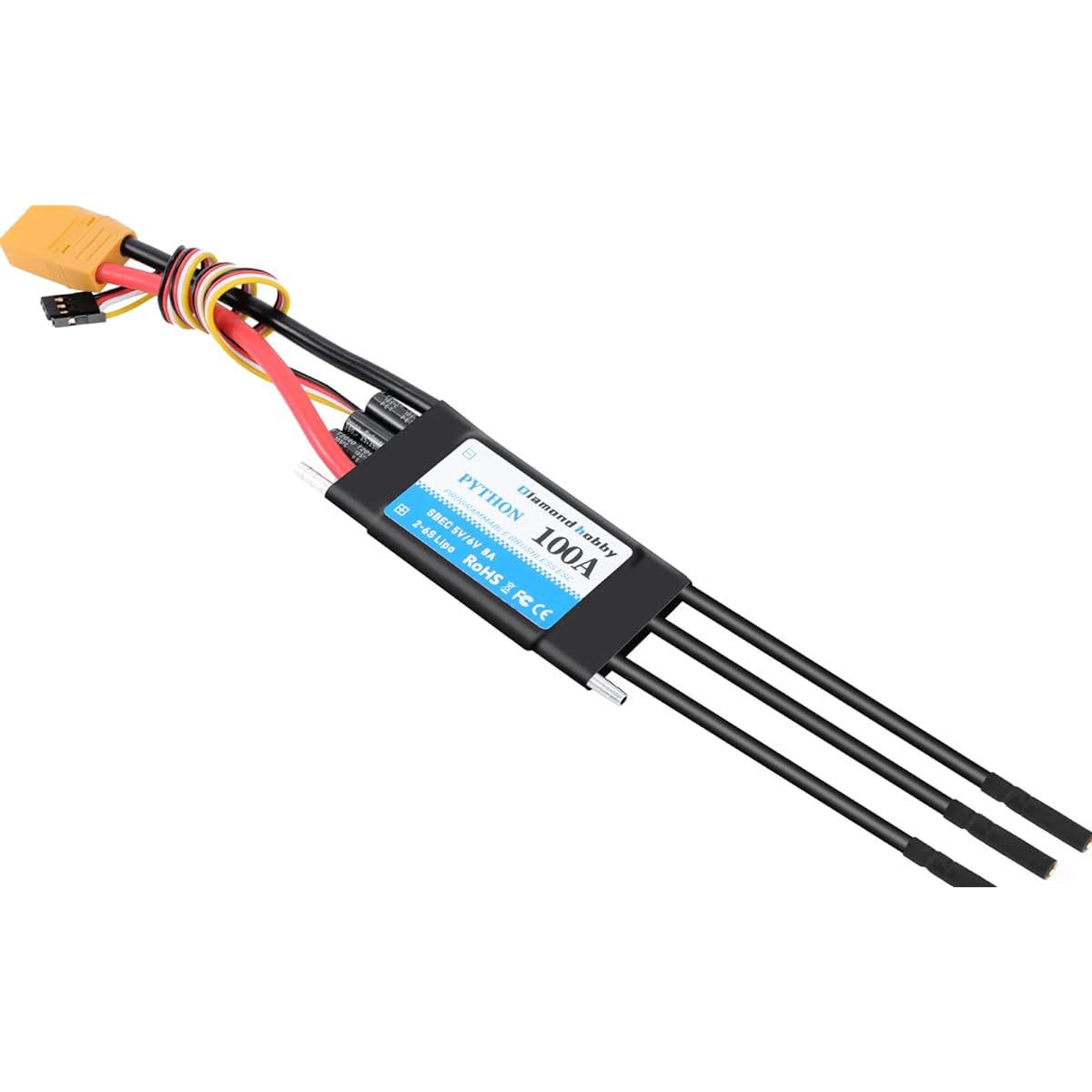DH 100A 2-6S Waterproof Brushless ESC Electronic Speed Controller 5V/6V 8A BEC XT90 4.0mm Banana Head Connector for Model Ship RC Boat