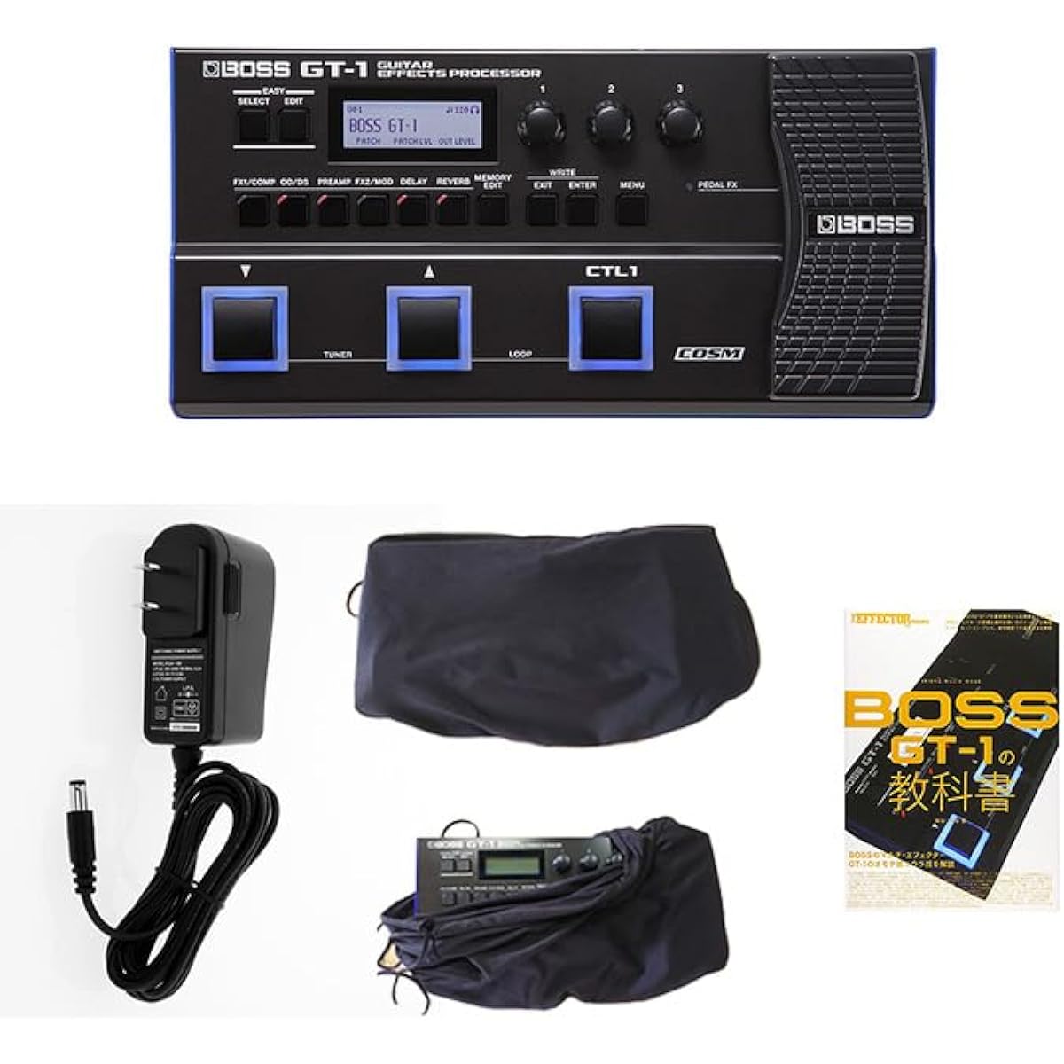[MHF Set] (3 major bonus set) Set with dust cover, adapter, and textbook Boss GT-1_4401645944_PGA-100Op4_set