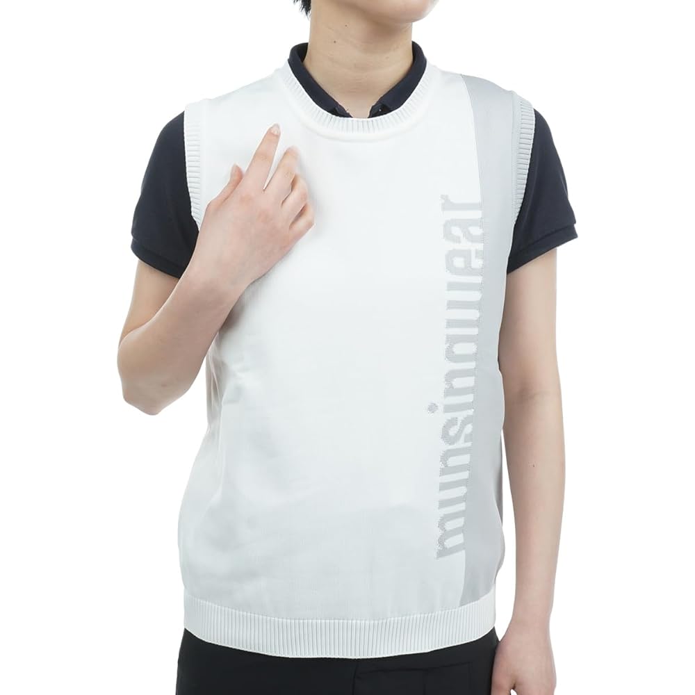 [Munsingwear] Vest [ENVOY] Logo Jacquard Knit Sporty Golf MEWVJL80 Women's