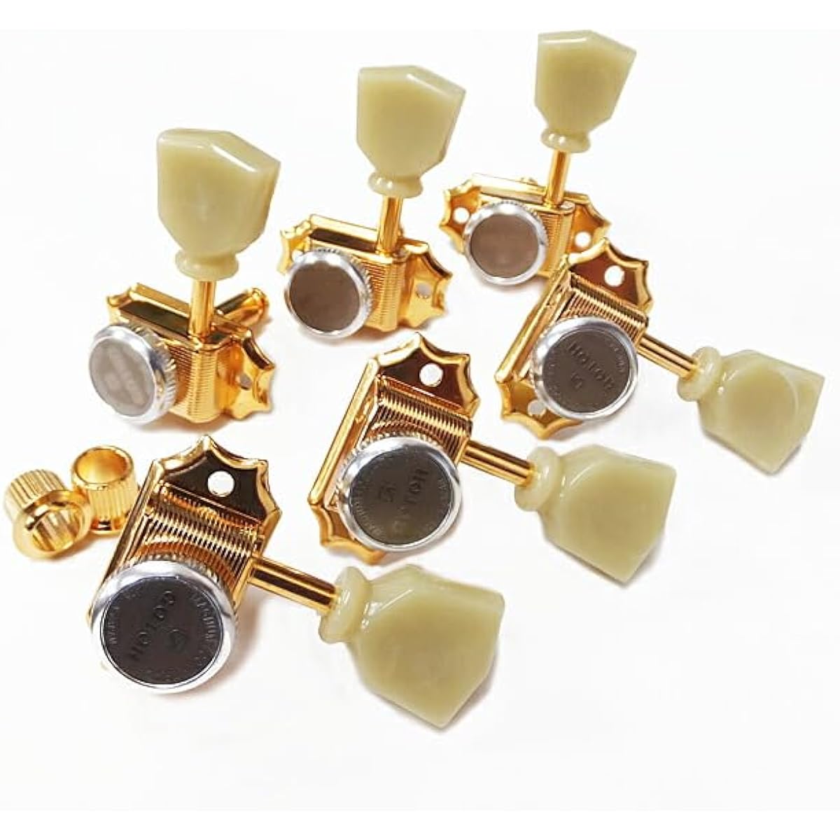 Gotoh Guitar Tuners GOTOH SD90 MG-T SL G L3R3 Magnum Lock Trad Gold Double Sided Type Set of 6 [Includes Ebi Original Pick]