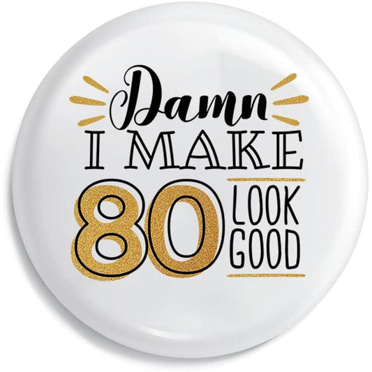 80th Birthday Gifts for Women Men Funny 80th Birthday Pins from Daughter to Mother Father Birthday Badge Gift for 80 Year Old Women or Men Birthday Party Supplies Party Favors