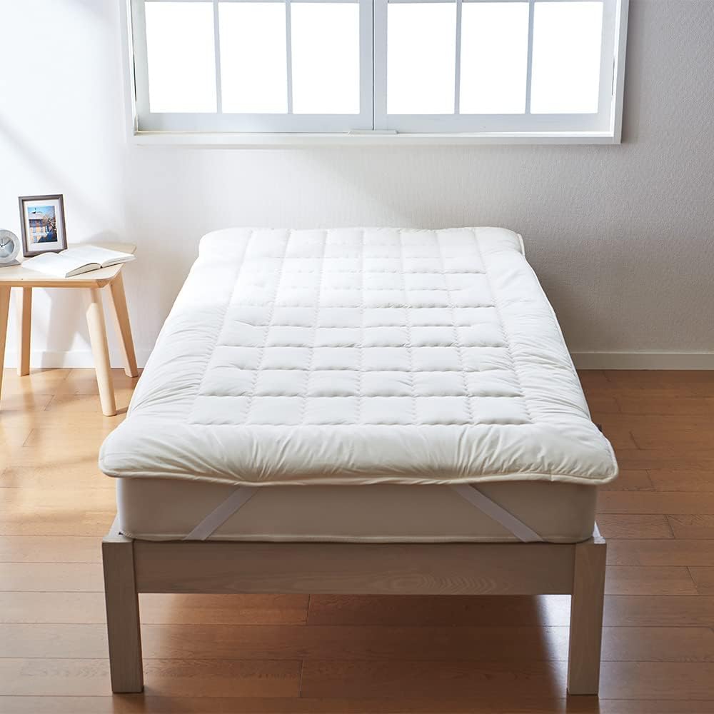 03BASIC Washable Bed Pad 100% Wool S (Single) Kinari BPW080S