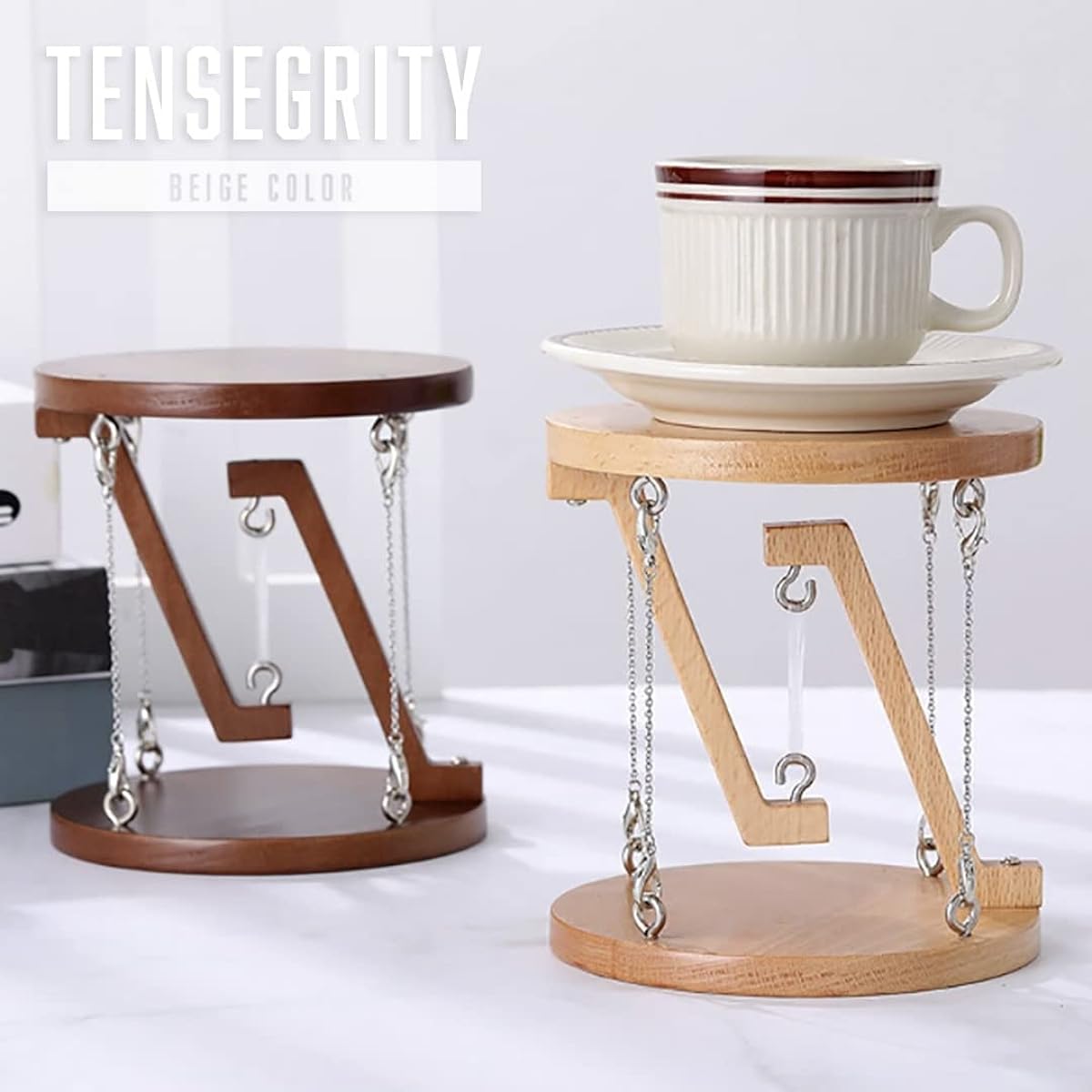 [AiO JAPAN] Toy Tensegrity Mini Table, Beige, Wooden