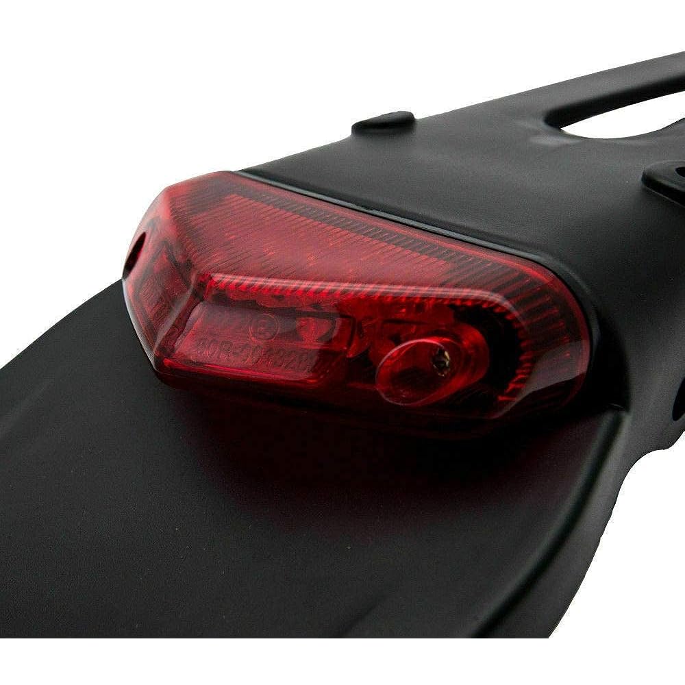 MACHSWON Enduro Fender Rear Tail Light for Motorcycle & Dirt Bike 12V Universal LED Brake Stop Lamp Rear Tail Light for XR DRZ KLX KMX Red Light