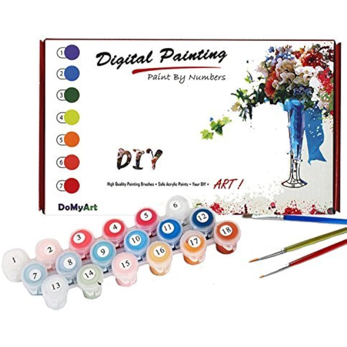 DoMyArt Paint by Number Acrylic Kit on Canvas for Adults Beginners 16x20" (Christmas Snowman)