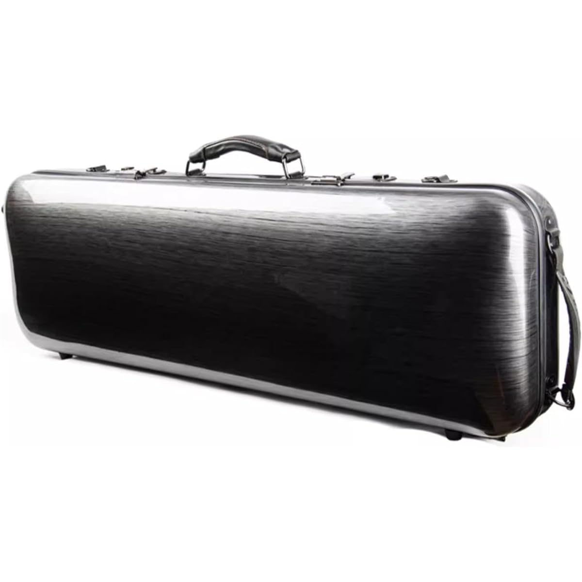 Violin Case, 4/4 Full Size Violin Hard Case with Hygrometer, Portable Lightweight Violin Case Backpack, Carbon Fiber Violin Backpack, Carrying Bag, Protective 4/4 Violin Case, Carry-On, Rectangular Shape, Accessory Bag, Black