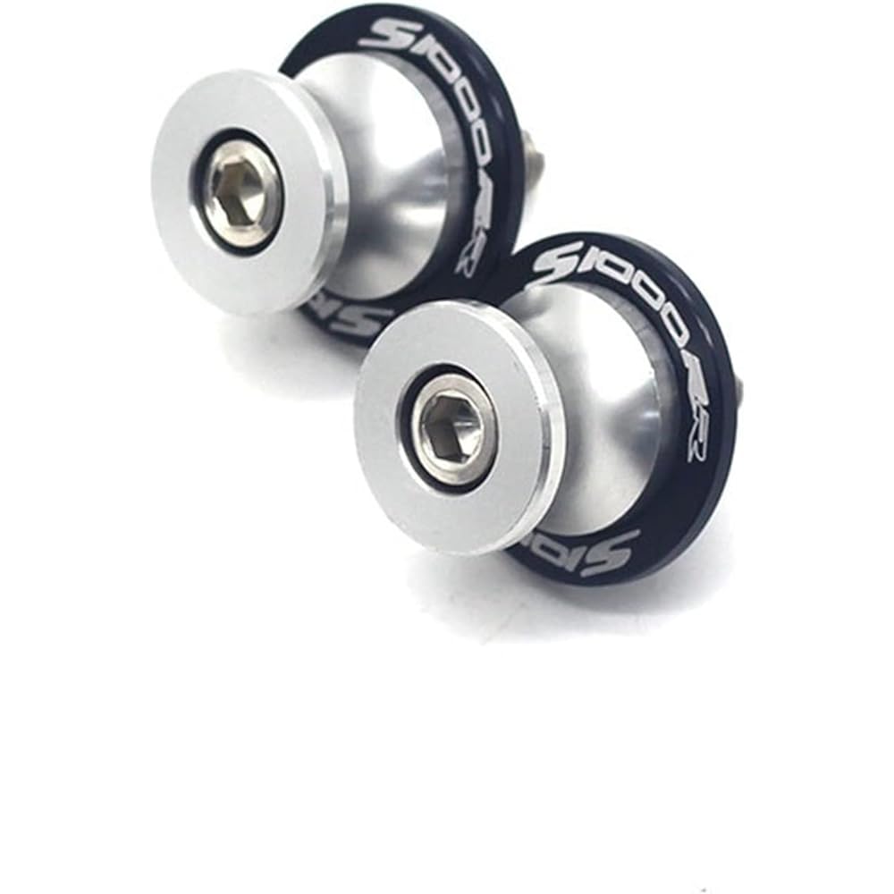 DOOREX Motorcycle CNC Aluminum Stand Screw Swing Arm Spool Slider BMW S1000R S1000XR S1000RR HP4 S1000 R/RR/XR 2009-2020 Swing Arm Slider Spool (Size: Silver)