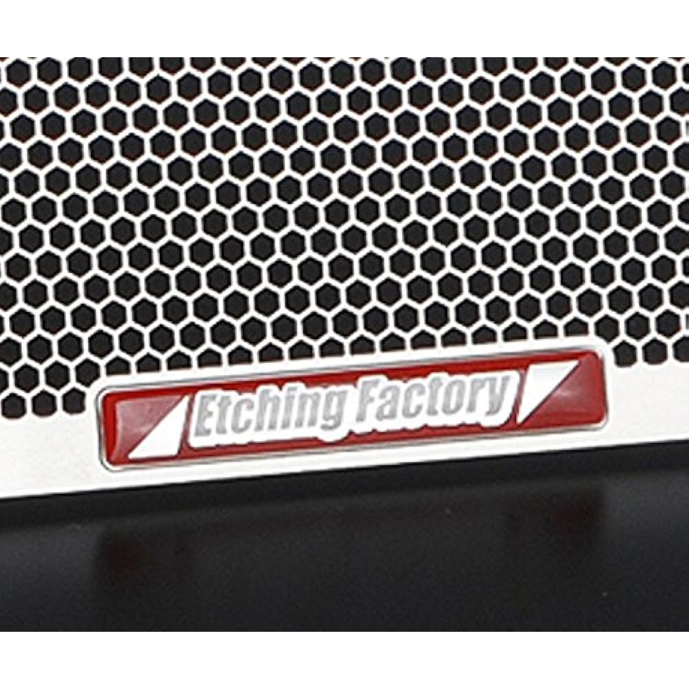 Etching Factory Core Guard Radiator Guard Emblem: Red Stainless Silver GSX400S KATANA/IMPULSE/BANDIT400 RGS-KATANA400-00