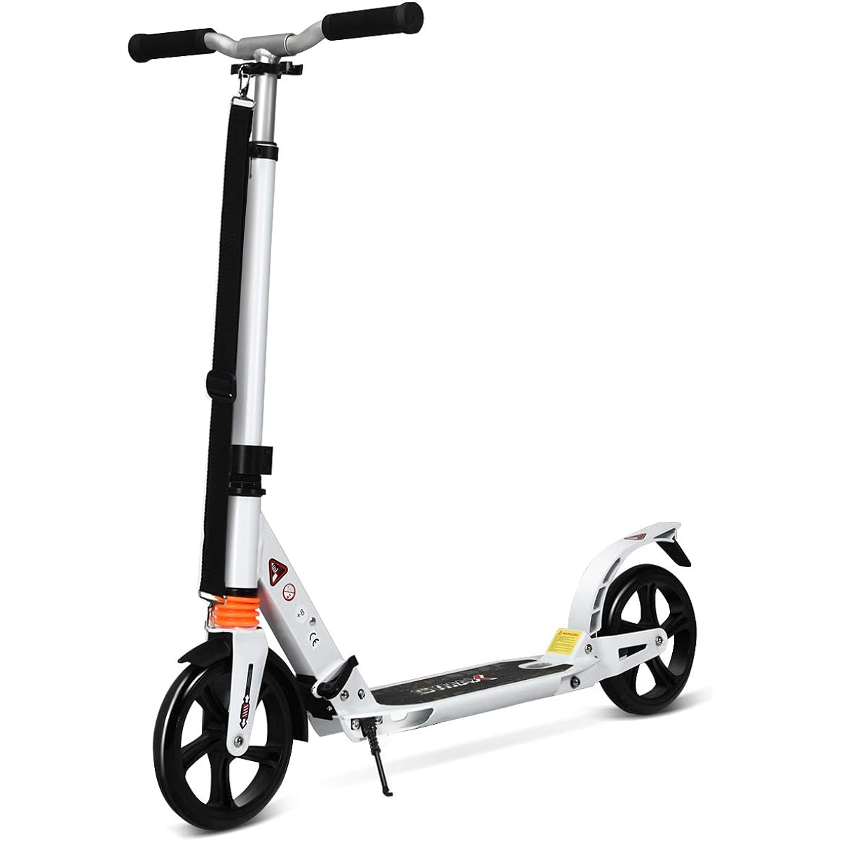 Goplus Foldable Kick Scooter, Aluminum 2 Wheel Scooter with Carry Strap, Adjustable Height Sports Scooter for Kids, Teens and Adults
