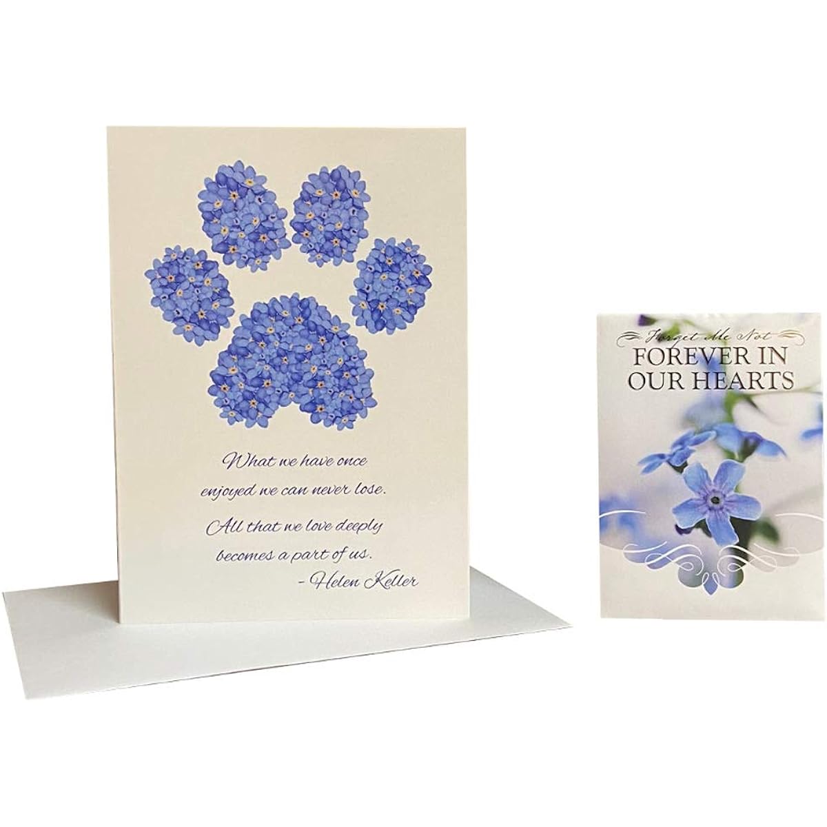 Dog Sucks Pet Sympathy Card & Bentley Seeds Forget Me Not Seed Packet Memorial Gift Set