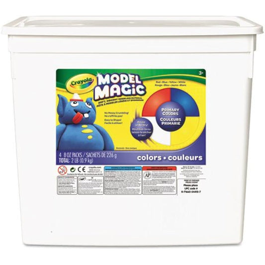 * Model Magic Modeling Compound, 8 oz each of Blue/Red/White/Yellow, 2lbs