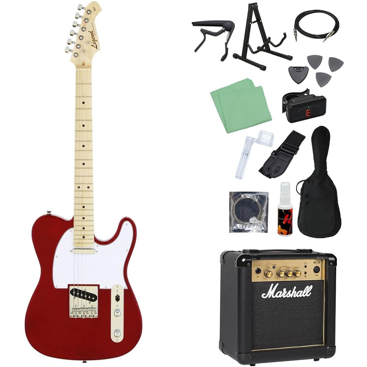 LEGEND LTE-Z Electric Guitar Beginner 14-piece Set [With Marshall Amplifier] M-CA Telecaster Type Legend