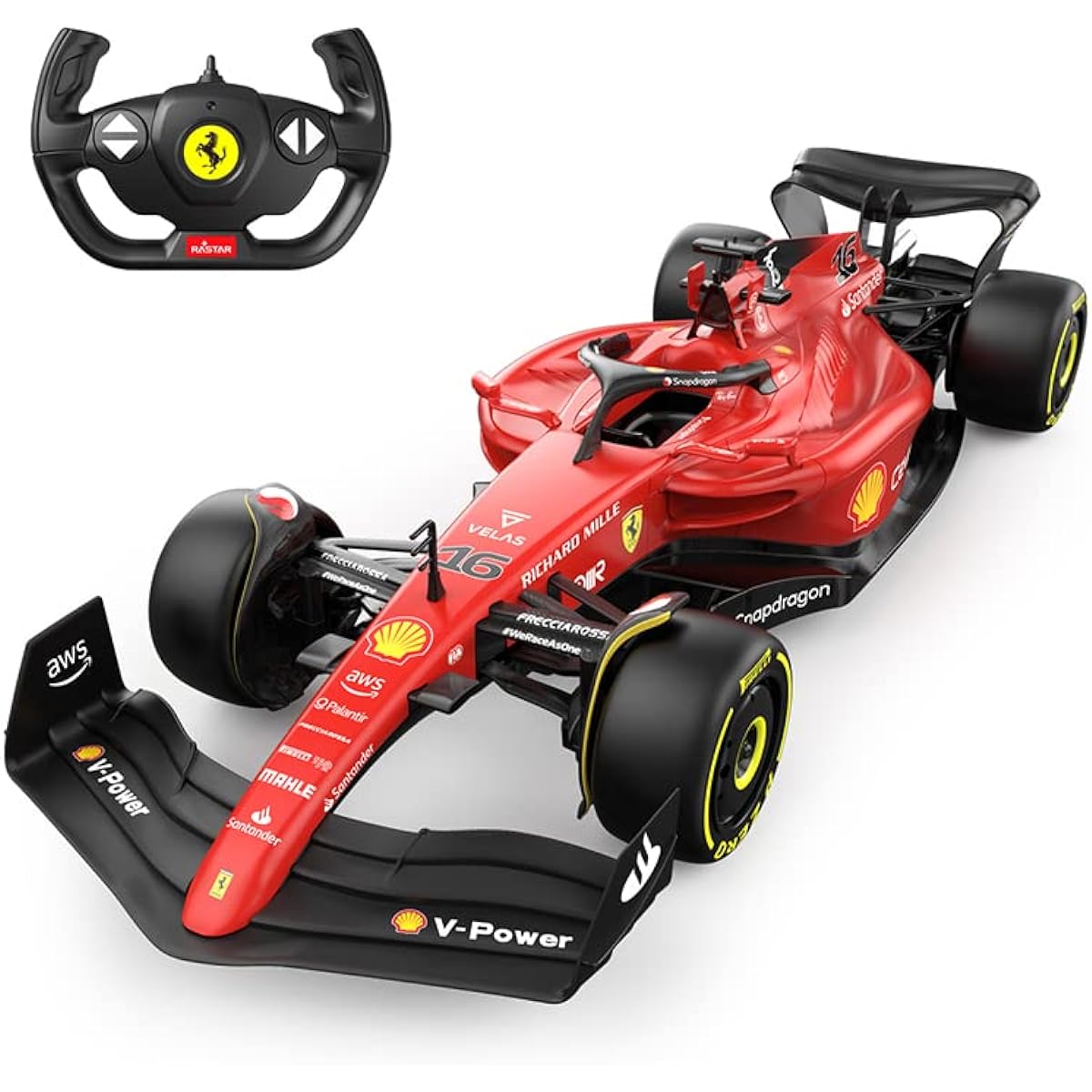 Rastar 1:12 Ferrari F 1-75 Remote Control Model Car, Ferrari F 1 RC Boys Adult Racing Car, 2022 F 1 Challenger, 2.4G