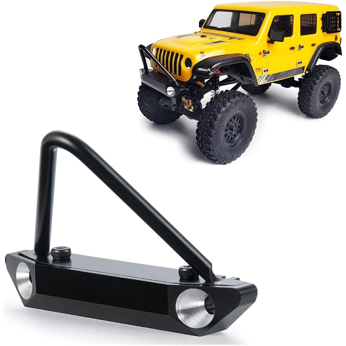 RCLIONS Aluminum Alloy Front Bumper Deadbolt for Axial SCX24 AXI90081 1/24th RC Crawler Truck Car