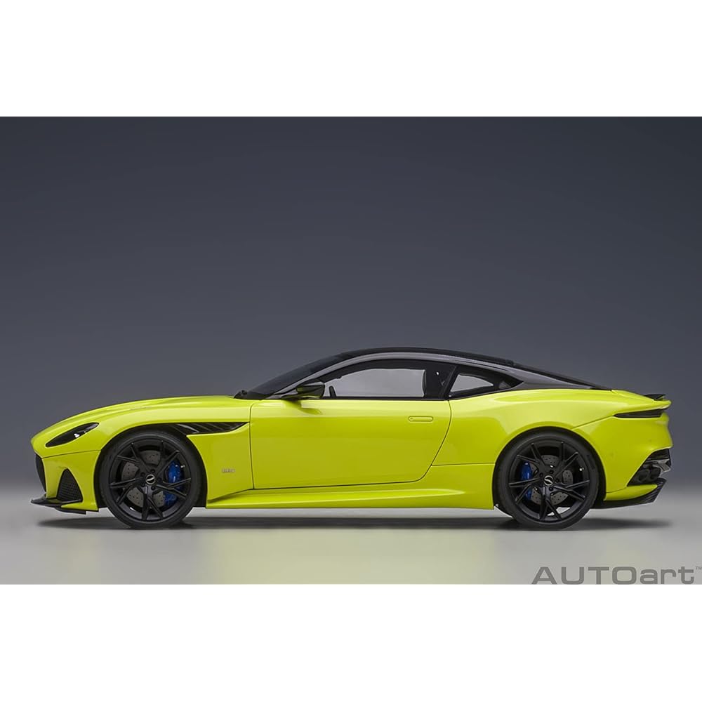 AUTOart 1/18 Aston Martin DBS Superleggera Metallic Lime Green/Carbon Black Roof Finished Product 70295