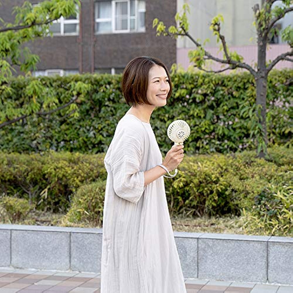 PRISMATE Silent Handy Fan with Aroma Tray (OW (Off White))