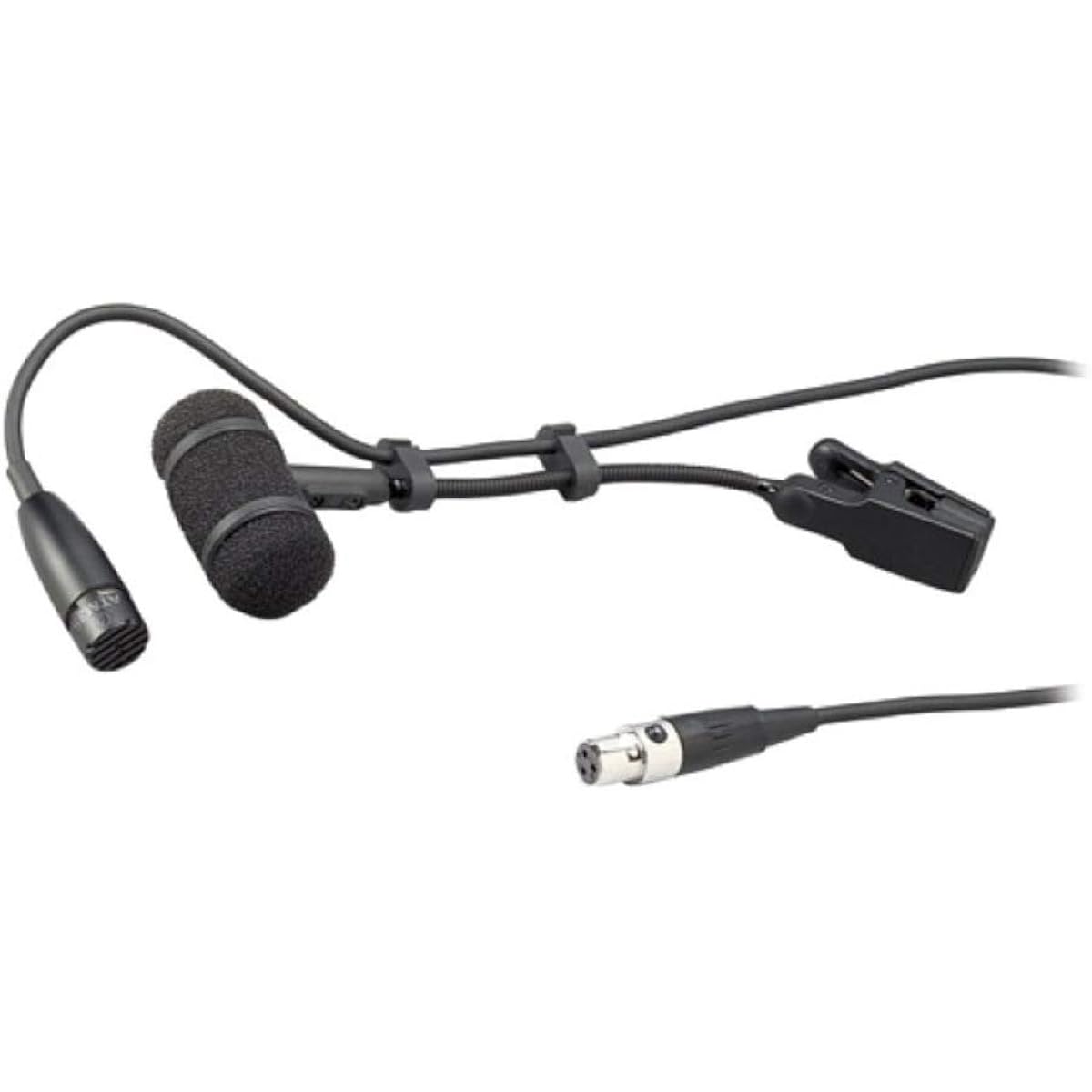 er Microphone ATM35 / Brass Instruments/Saxophone/Trumpet/Instrument Microphone Holder Included/Back Electret/Unidirectional/High Input Resistance of 150dB/Phantom Power Compatible/Battery Powered/Low Cut Switch/Windscreen Included/XLR Output ATM35 Black