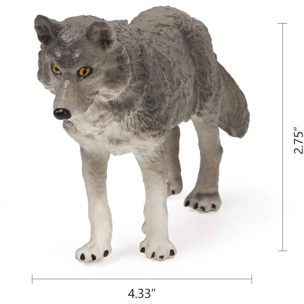 RESTCLOUD 7 Piece Wolf Toy Figure Set Wolf Animal Figure (Wolf Set B) Multi