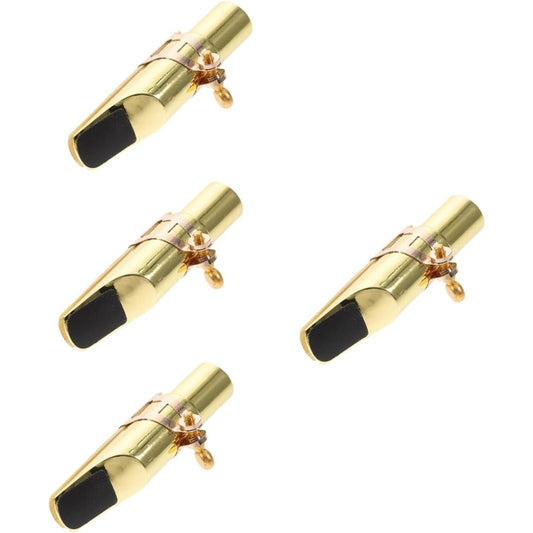 VICASKY Set of 4 Saxophone Mouthpieces, Saxophone Accessories, Alto Saxophone, Saxophone Mute, Saxophone Kit, Saxophone Cap, Tenor Saxophone Mouthpiece, Saxophone Reed, Bass Clavier
