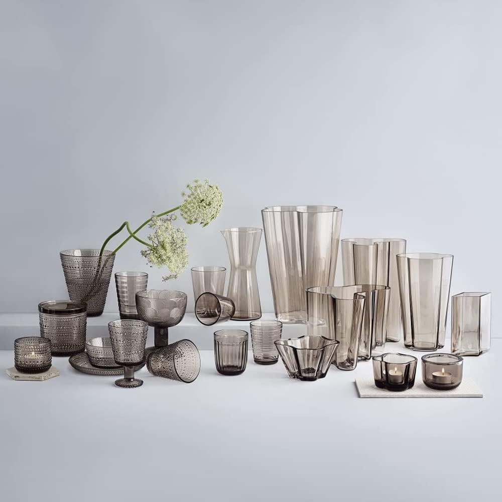 [Regular Imported Product] Iittala Kastehelmi Jar Storage Container 116 x 114mm Linen 1051170